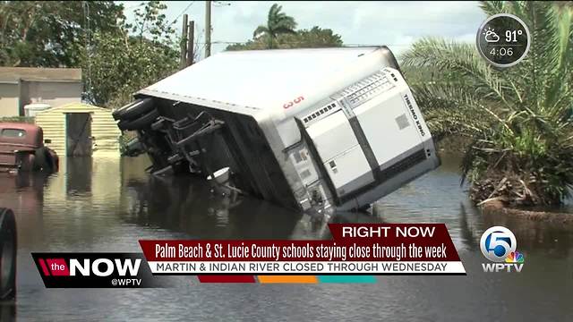 Palm Beach and St. Lucie County schools closed the rest of this week