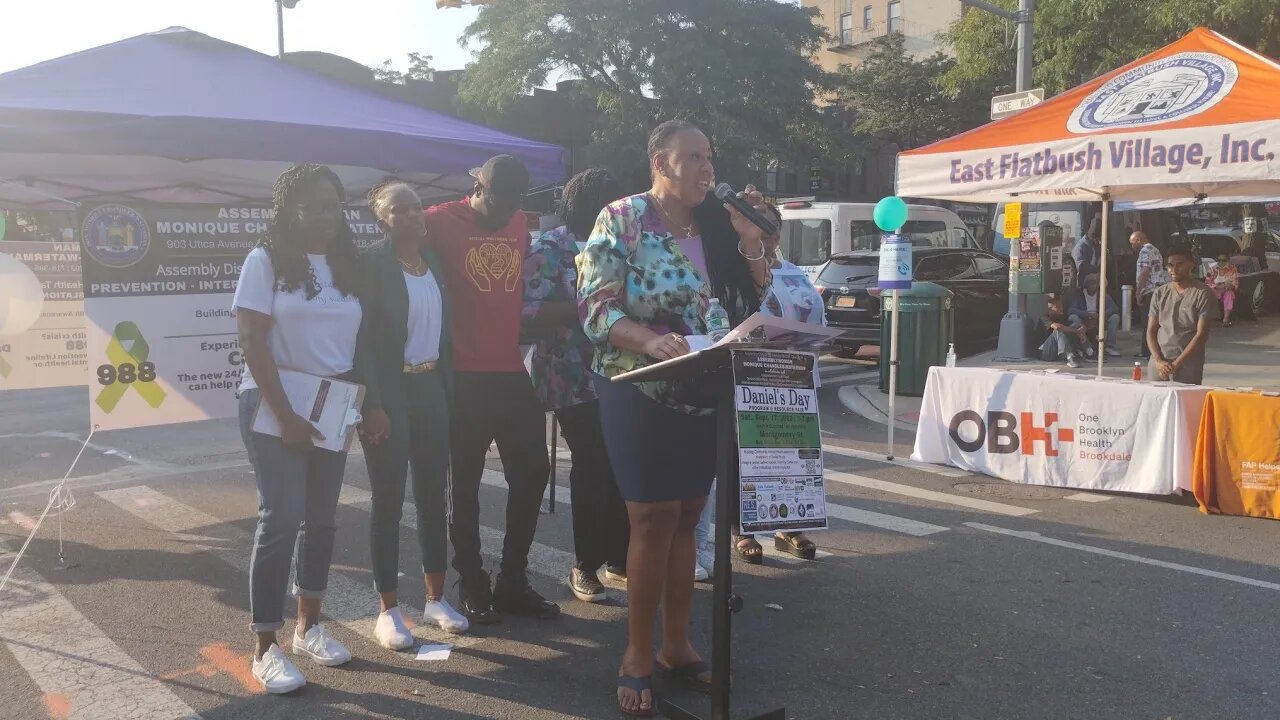 The Daniel's Day Block Party Outreach event Montgomery and Utica Ave BK NY
