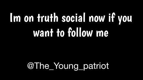 Im on truth social now!!