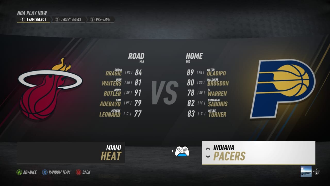 🏀NBA Live Season - Week 4 - Miami Heat (Road) VS (Home) Indiana Pacers