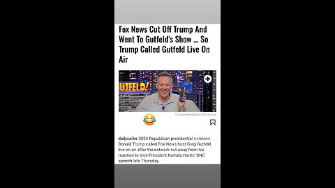 Fox News Cut Off Trump And Went To Gutfeld's Show ... So Trump Called Gutfeld Live On Air