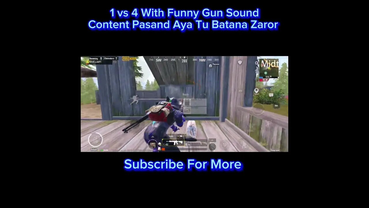 1 vs 4 With Memes & Funny Gun Sound #shorts #short #youtubeshorts #shortsvideo #funny