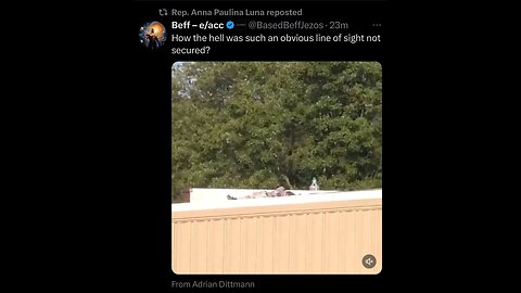 Pres Trump rally attendee already telling police there's a man on the roof but police ignore them