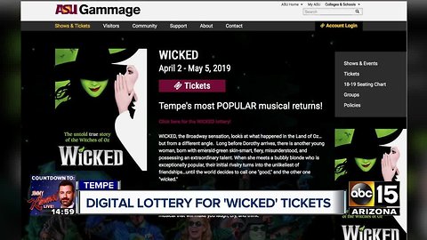 Digital lottery for Wicked tickets