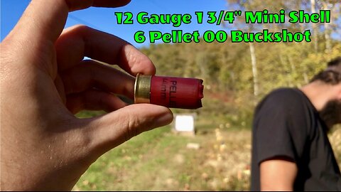 12 Gauge 6 Pellet 00 Buck 1 3/4” Mini Shell Range Testing