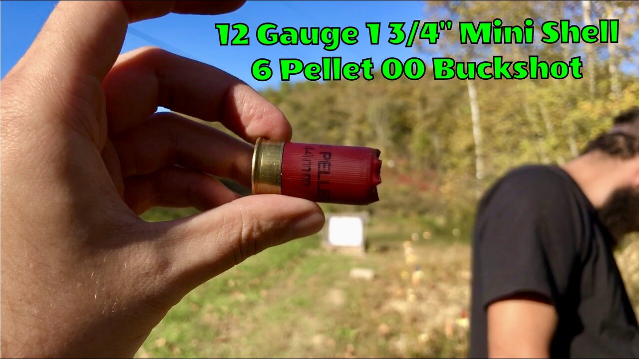 12 Gauge 6 Pellet 00 Buck 1 3/4” Mini Shell Range Testing