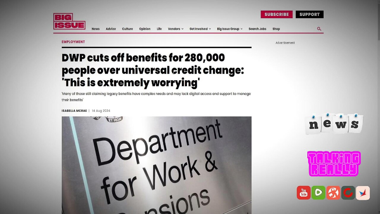 280K lose benefits in transfer to UC, extremely worrying