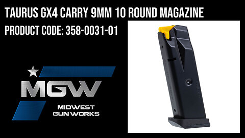 Taurus GX4 Carry 9mm 10 Round Magazine - 358-0031-01