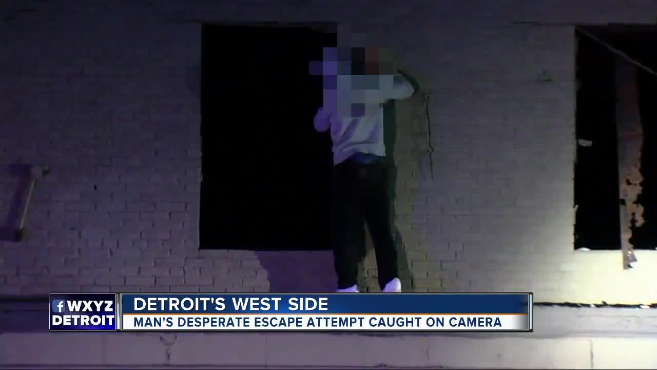 Man tries to escape after police chase ends in crash on Detroit's west side