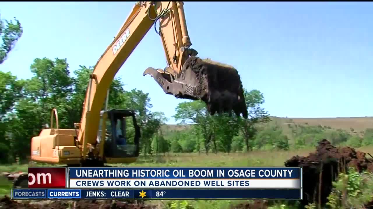 crews work on abandoned well sites