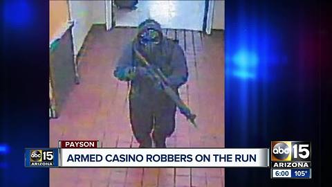 FBI: Payson armed casino robbers on the run