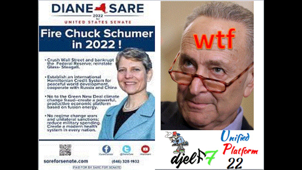 Diane Sare is taking on Chuck Schumer in the 2022 Senate elections!