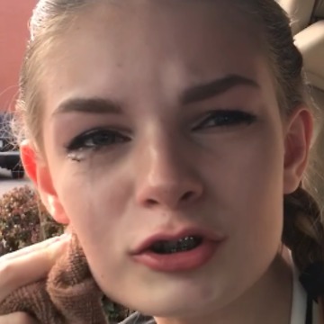 A Girl Cries Her Makeup Off