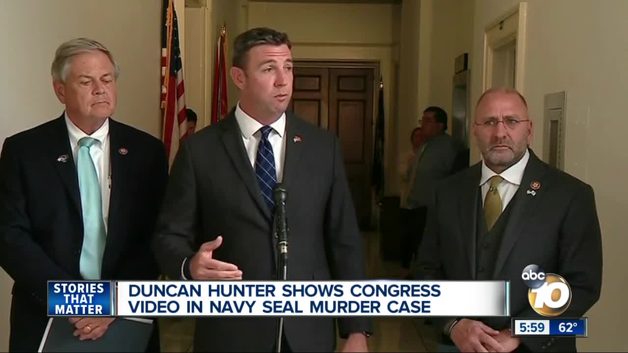 Duncan Hunter shows Congress video in Navy SEAL case