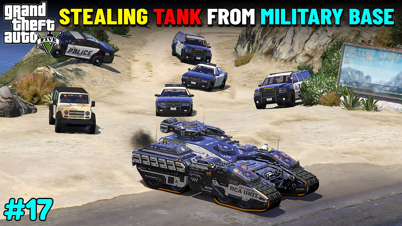 STEALING TANK FROM MILITARY BASE IN GTA 5 | FOR UNDERWATER MAFIA BUNKER