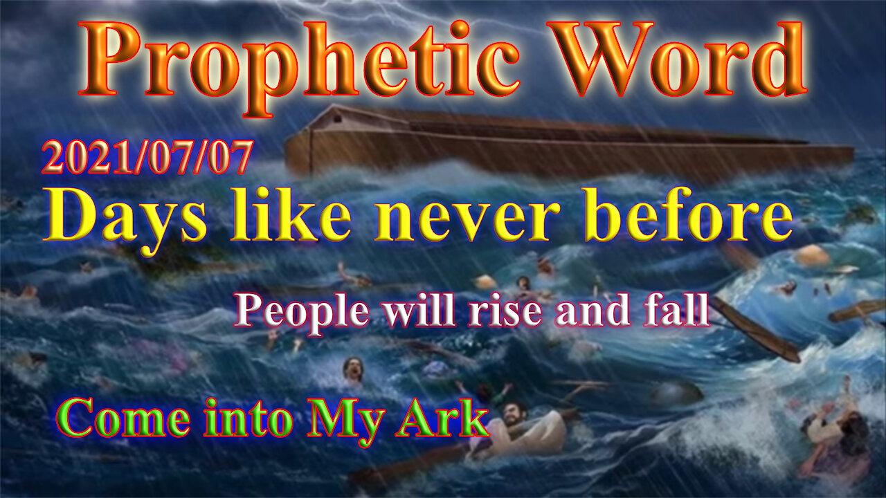 Prophecy: Days will come you have not seen before. Things will shift, The Ark of grace