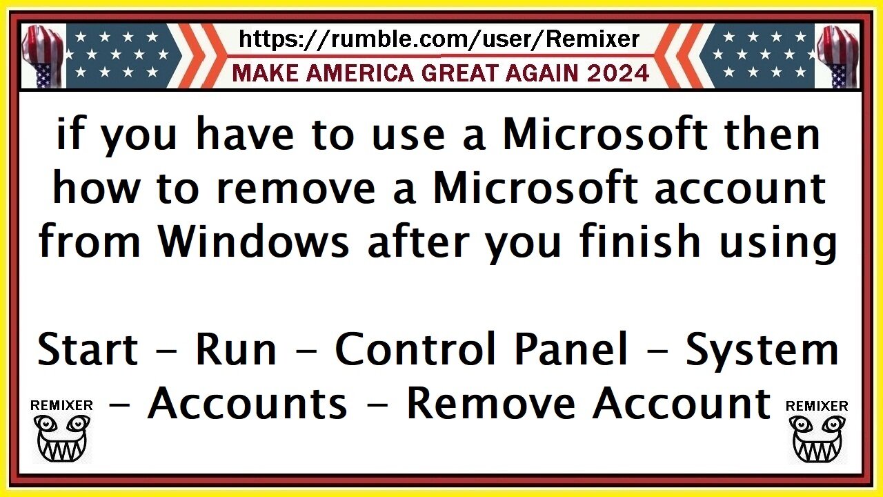 this is how to remove a Microsoft Account from Windows