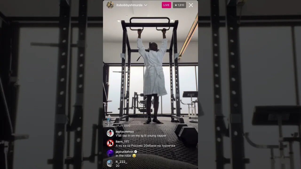 Booby Shmurda Attempts Working Out In His Robe😂