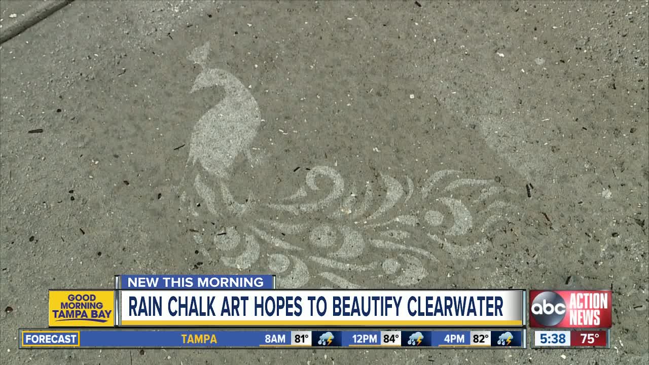 Rain chalk art hopes to beautify Clearwater neighborhoods