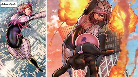 ¿Quién es Sakura-Spider? Hida Haruka (Tierra-19966) Marvel Comics Spiderverse Deadpool: Samurai