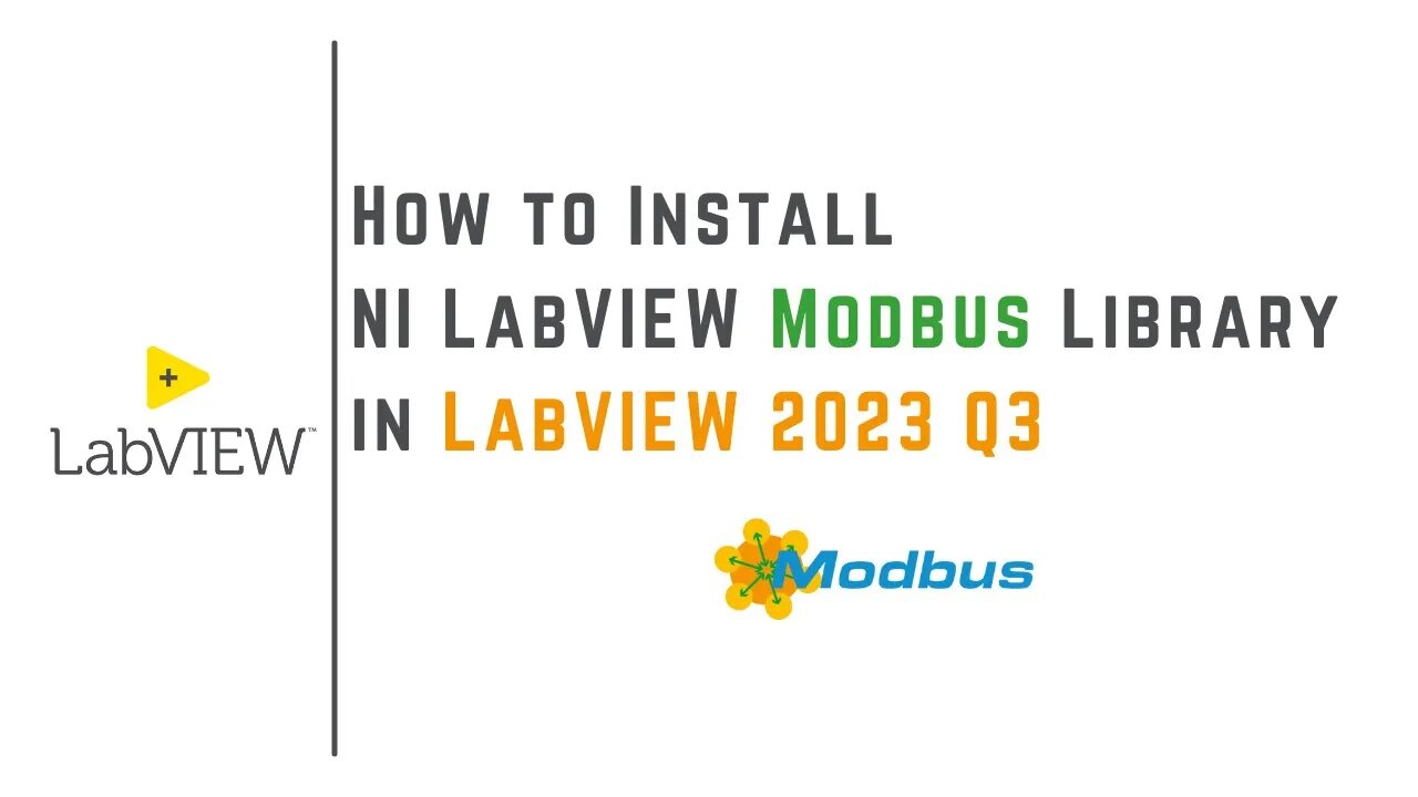 How to Install NI LabVIEW Modbus Library in LabVIEW 2023 Q3 | IoT | IIoT |