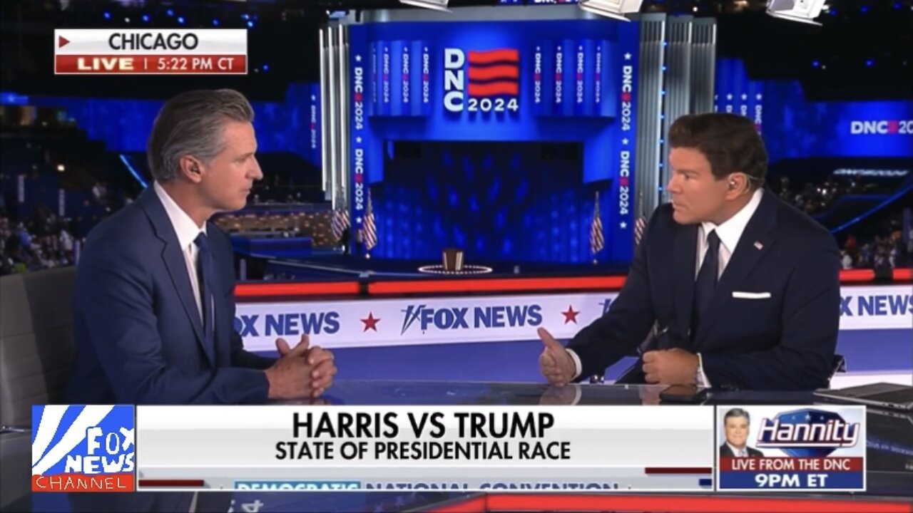 Gavin Newsom speaks on Biden with Bret Baier (August 22, 2024)