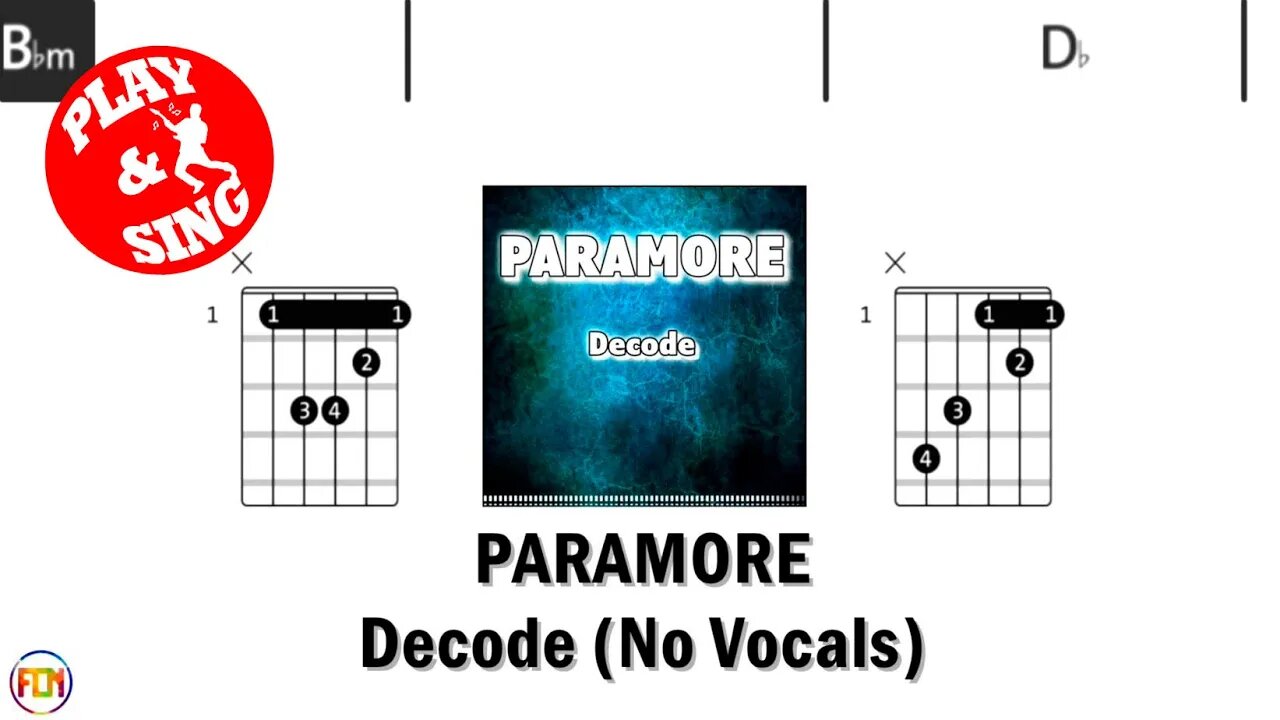 PARAMORE Decode FCN GUITAR CHORDS & LYRICS NO VOCALS