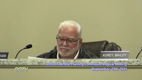 Oxford Township Planning Commission 9-23-21