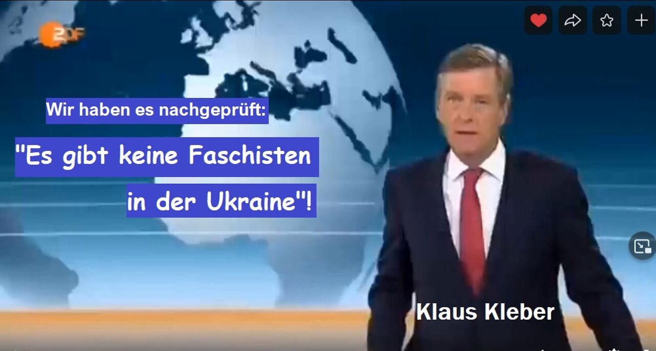 ZDF Klaus Kleber: "Es gibt keine Faschisten in der Ukraine" 😂 WIRKLICH 🤣