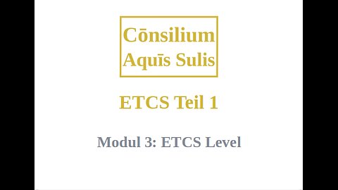 ETCS Teil 1 Modul 3 (Deutsch)