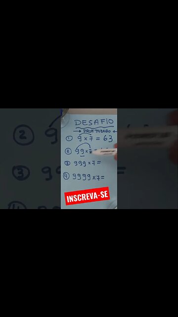 ( PEGA A VISÃO ) BIZU NA MULTIPLICAÇÃO POR 9 in #shorts by #proftheago