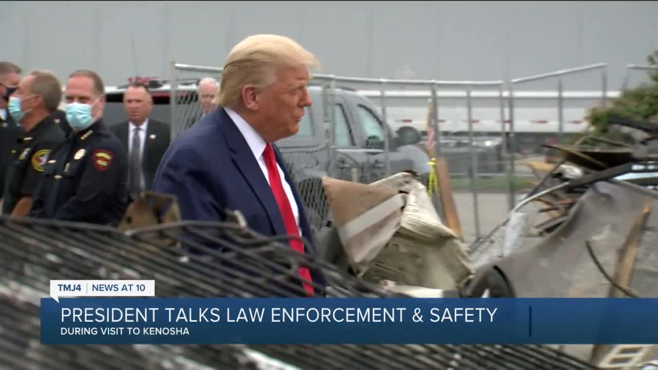 President Trump visits Kenosha, calls violence 'domestic terrorism'