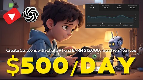 Create Cartoons with ChatGPT, EARN $15,000/month on YouTube | Animated Videos | Make money Online