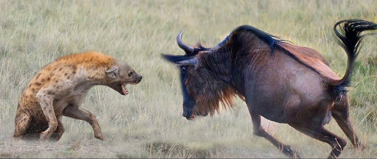 Hyena vs Wildebeest