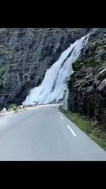 32 Waterfall in road amazing world whatsapp status video