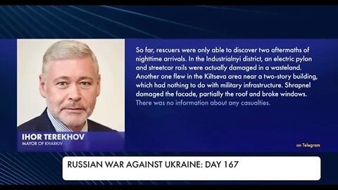 Russian war against Ukraine day 167￼