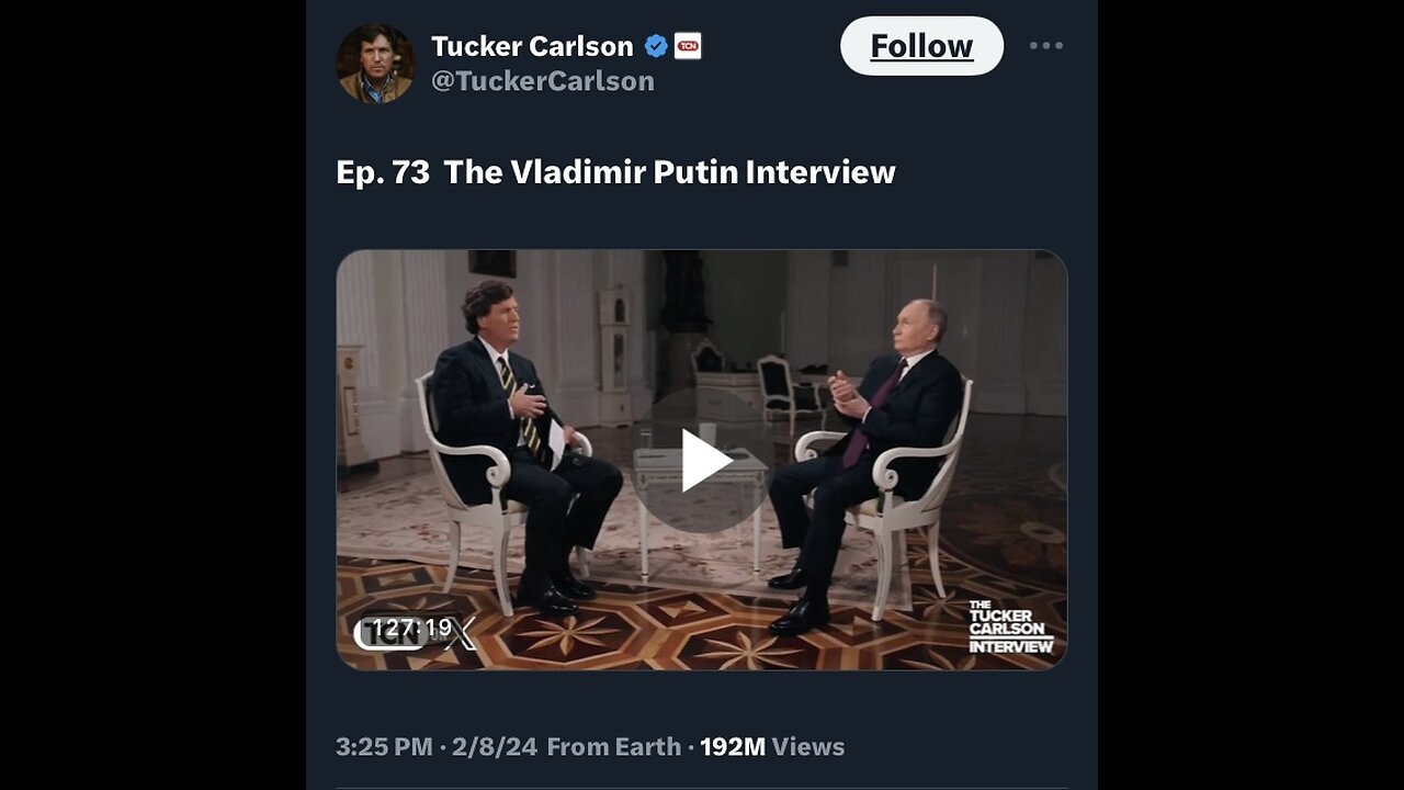 Captioned - Tucker interviews Putin