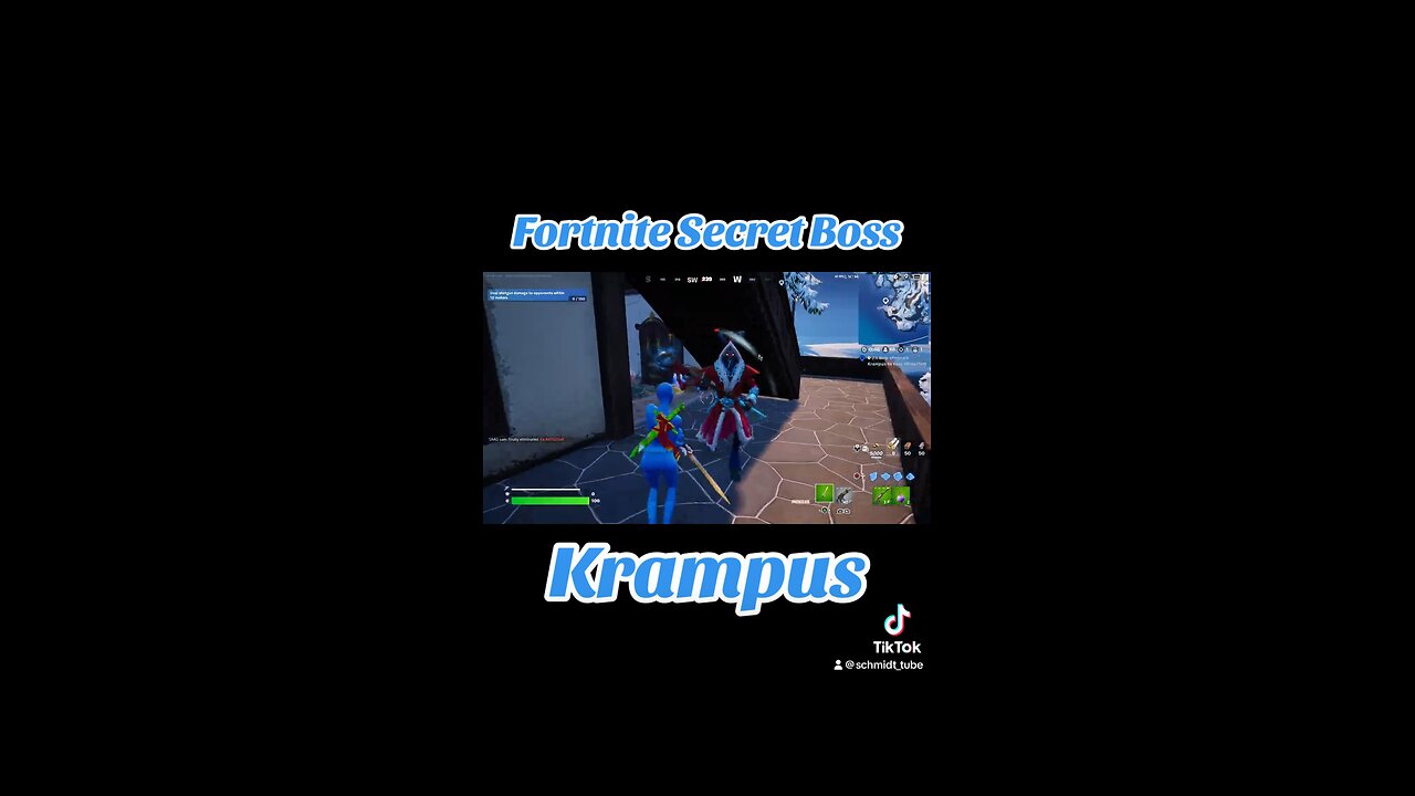 Fortnite Chapter 5 Season 1 Secret Boss #fortnite #secretboss #krampus #solos #winterfest2023 #gift