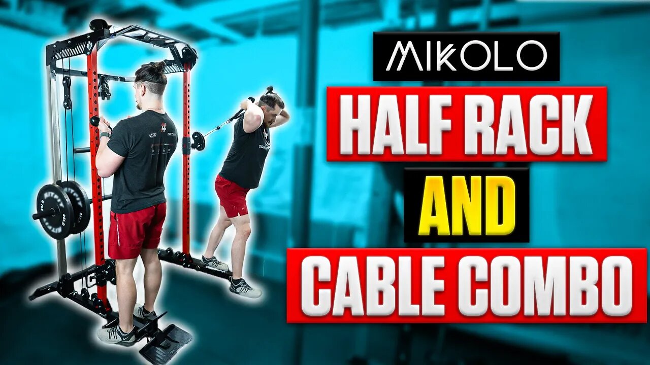 BEST Budget Rack and Cable Combo | MIKOLO Power Cage Dual Pulley Cable Crossover