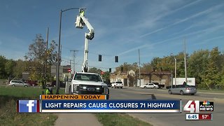 Portion of 71 Highway to close to replace lights