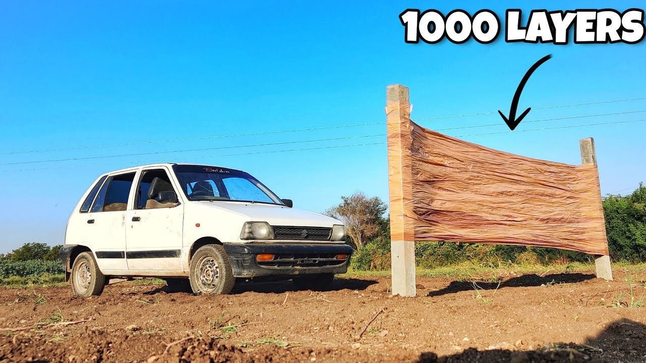 Car vs 1000 Layers of Tap - Will it Break ?