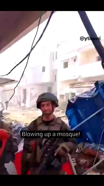 Israelis idf soldiers "We will blow up a mosque for you. No more friday prayers. Yeahh!"