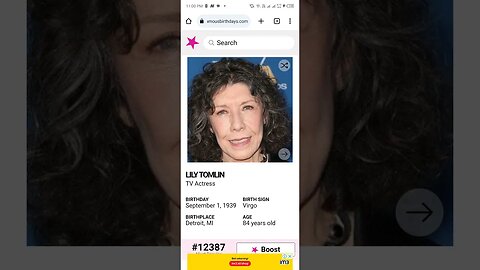 HAPPY 84 BIRTHDAY LILY TOMLIN TV Actress