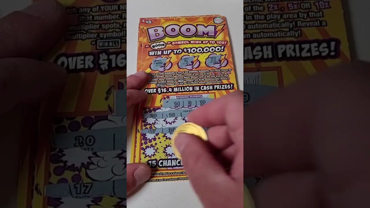 GOOD Winning $5 Lottery Ticket BOOM! #lottery