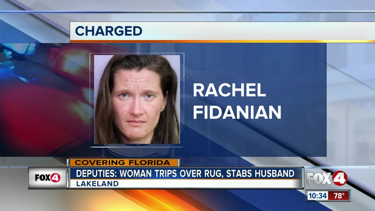 Florida woman says she fatally stabbed husband after tripping on rug