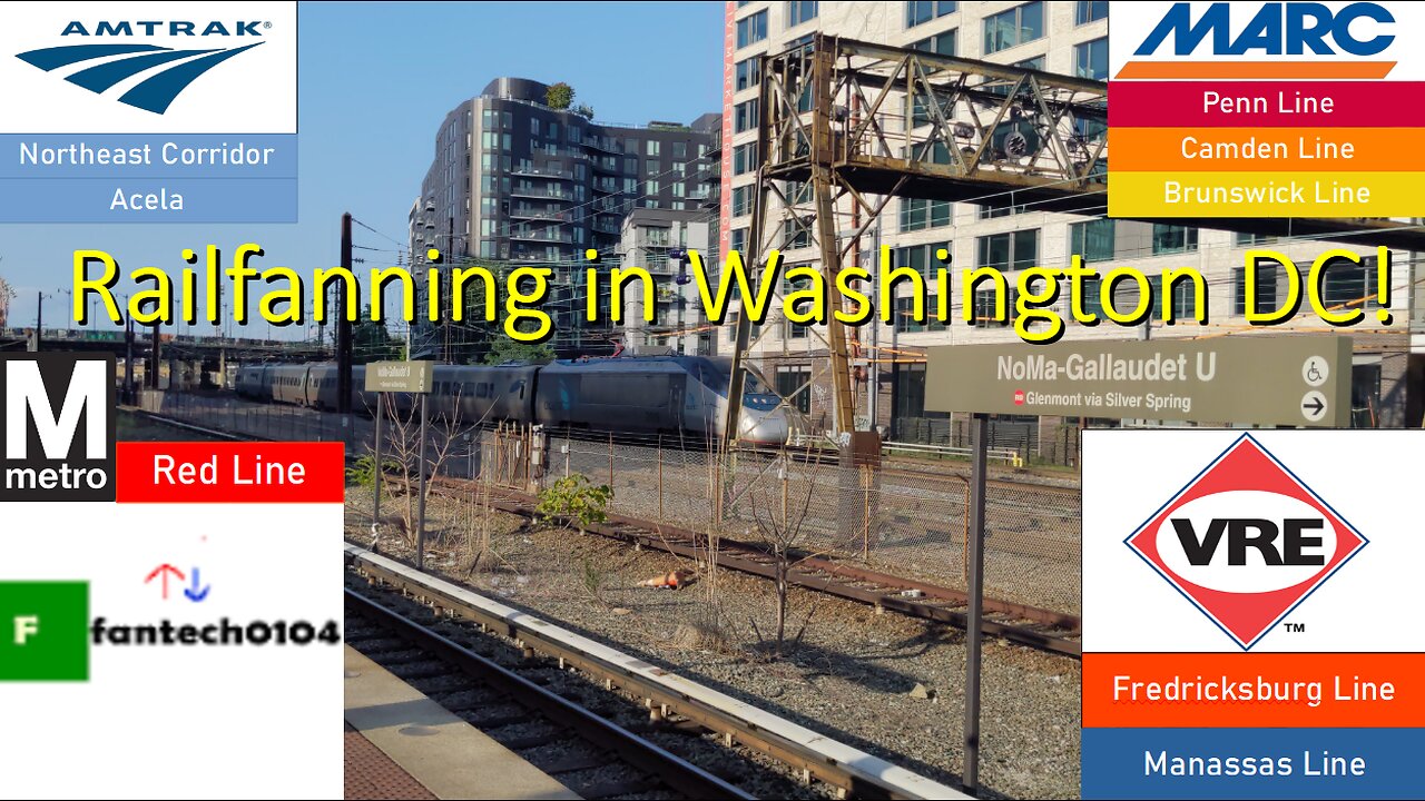 Railfanning at NoMa-Gallaudet U! Featuring Amtrak, MARC, Metro & Virginia Railway Express