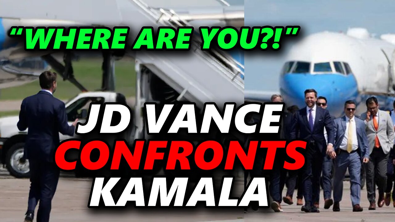 JD Vance CONFRONTS Kamala Harris In Front Of Her Plane 😂