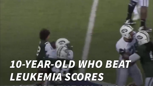 10-year-old Who Beat Leukemia Scores Against The Ny Jets In Practice