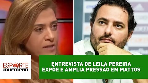 Entrevista de Leila Pereira expõe e amplia pressão sobre A. Mattos