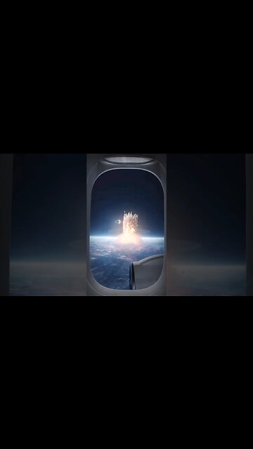 Asteroide caindo na terra na Visão de um passageiro dentro do avião #shorts #flight#cinematic